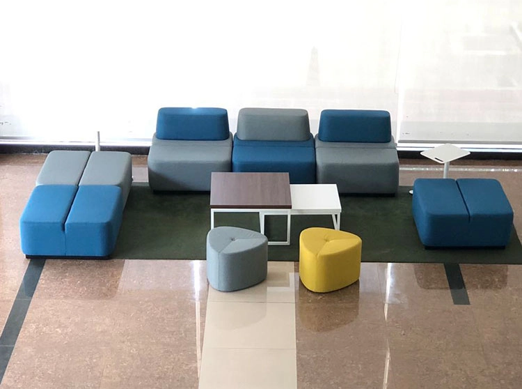 Customized Modular Public Furniture Waiting Rest Area Combination Bench Sleeper Recliner Office Sofa