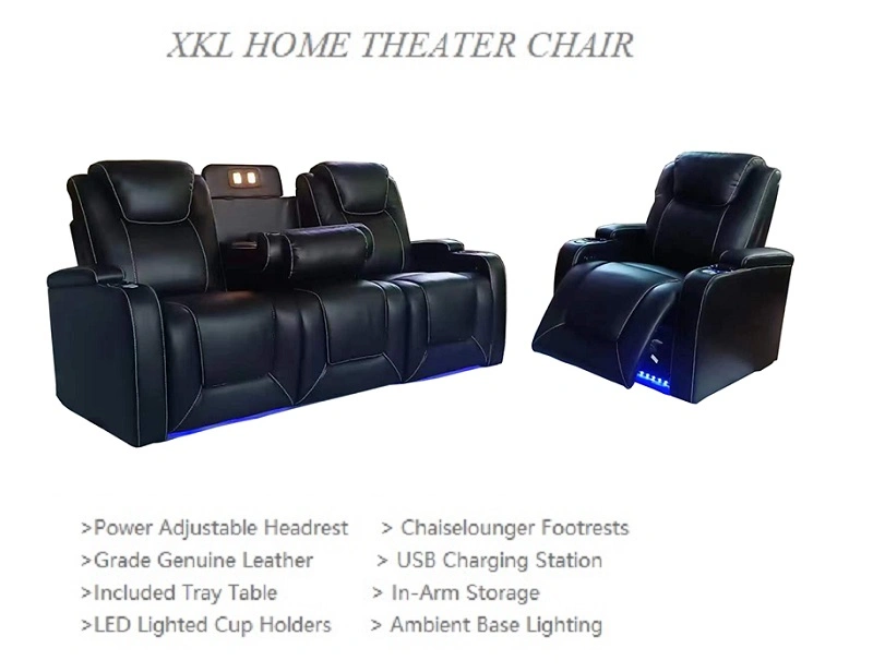 Custom Luxury Home Theater Sofa with Multimedia Function Recliner for Living Room