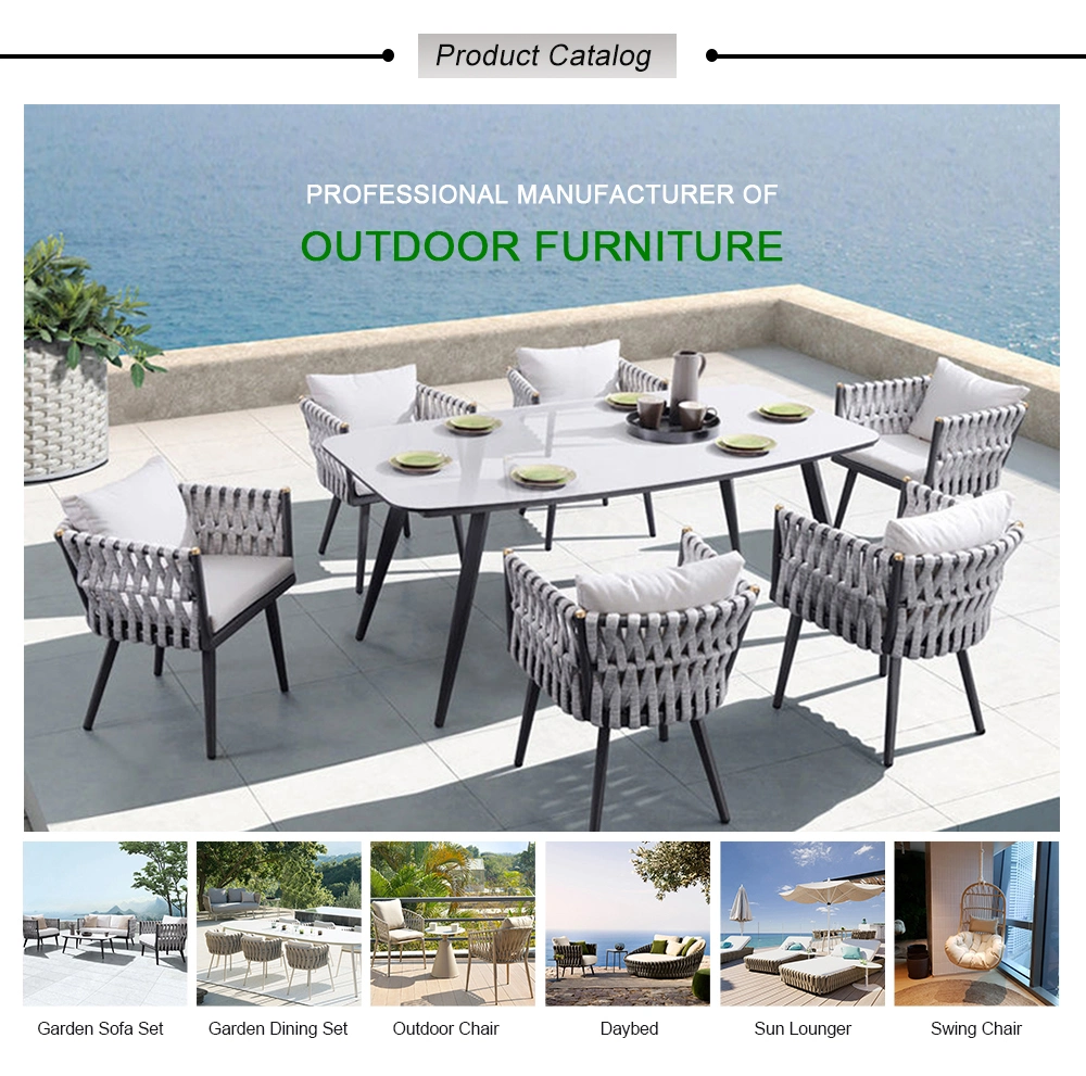 Chinese Wholesale Outdoor Rattan Garden Patio Furniture Sofa Set Ottoman