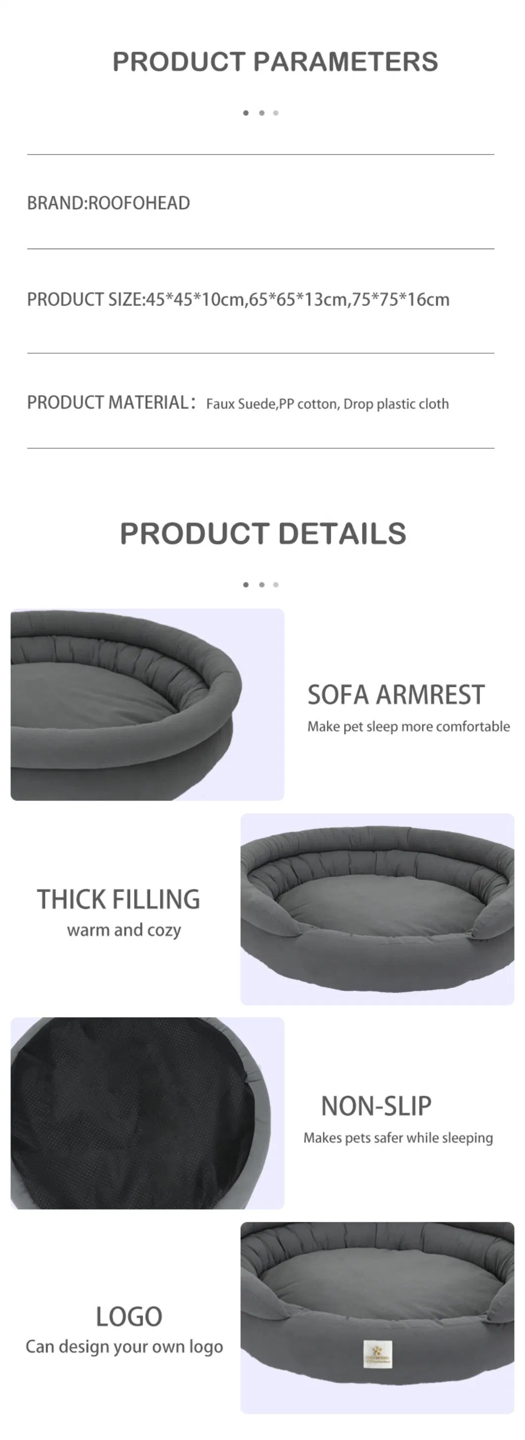 Sofa Cave Elevated Dropshipping Calming Washable Waterproof Comfort China Supplied Cat Bed Pet Dog Sofa Bed